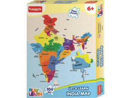 Funskool India Map Puzzles Learning Game  (104 Pieces)